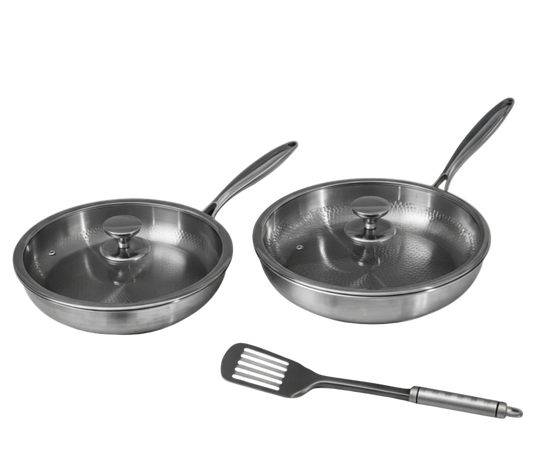 Set Duo de Poêles Classiques en Titane