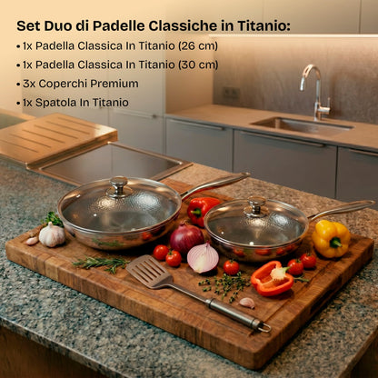Duo Set Klassieke Titanium Koekenpannen